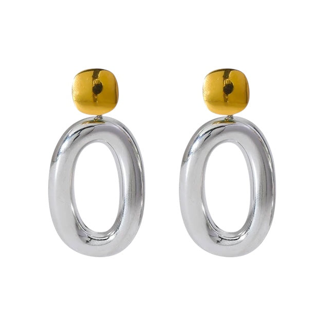 Retro O dangle earrings