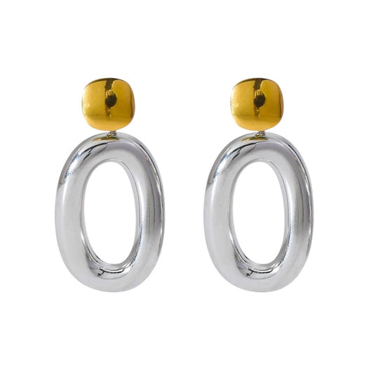 Retro O dangle earrings