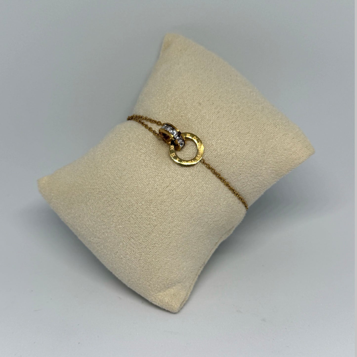 Roman numeral bracelet gold