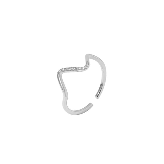 Zig zag ring silver