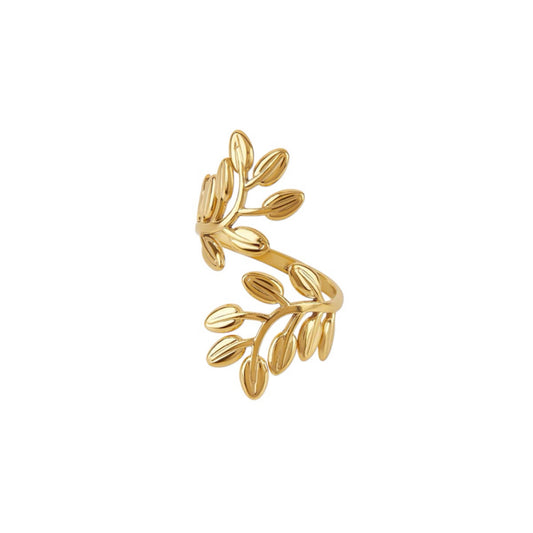 Large leaf wrap ring