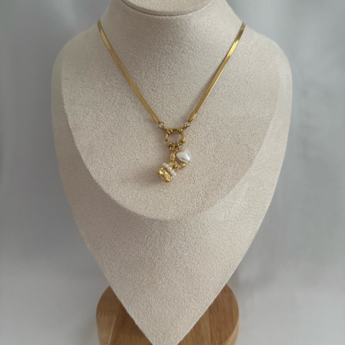 Bunny love charm necklace