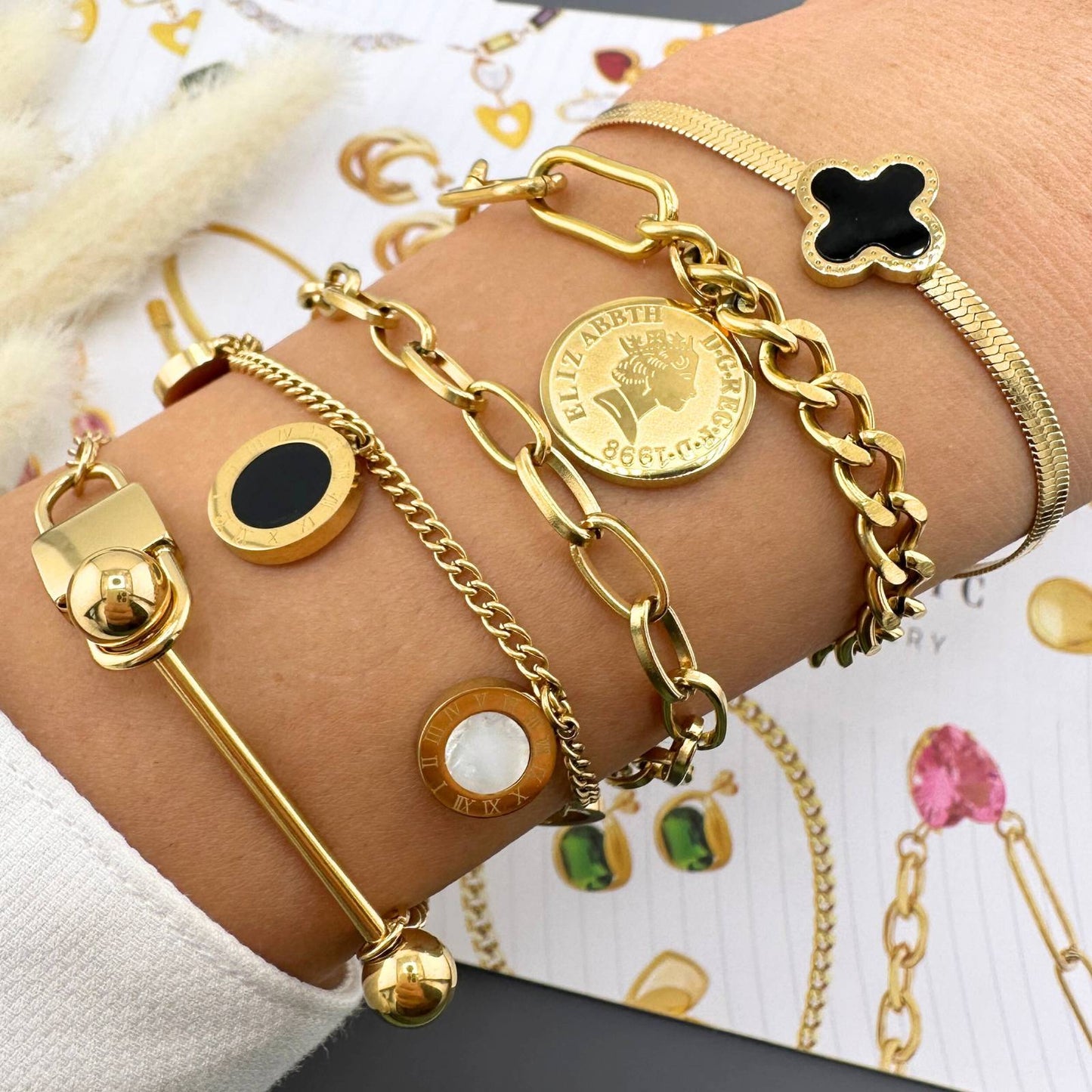 Coin fob bracelet