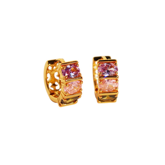 Tri colour earrings