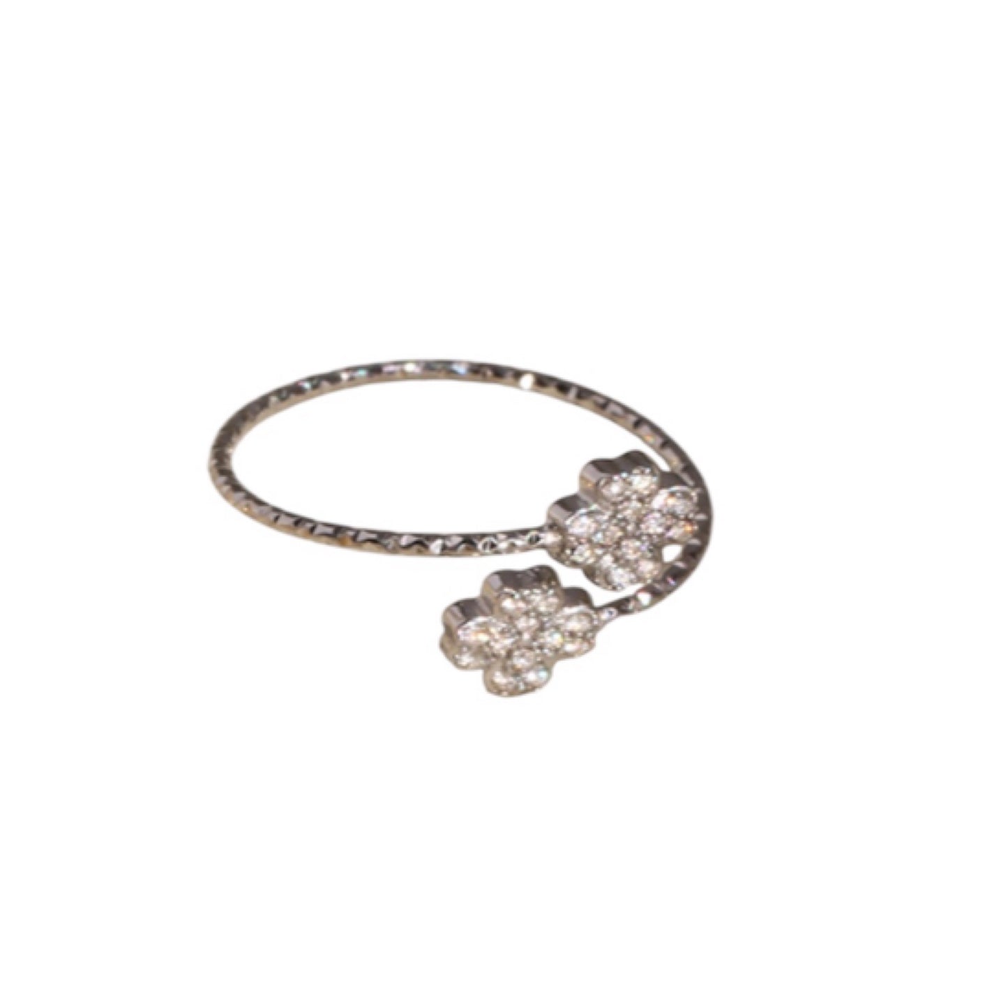 Clover ring silver