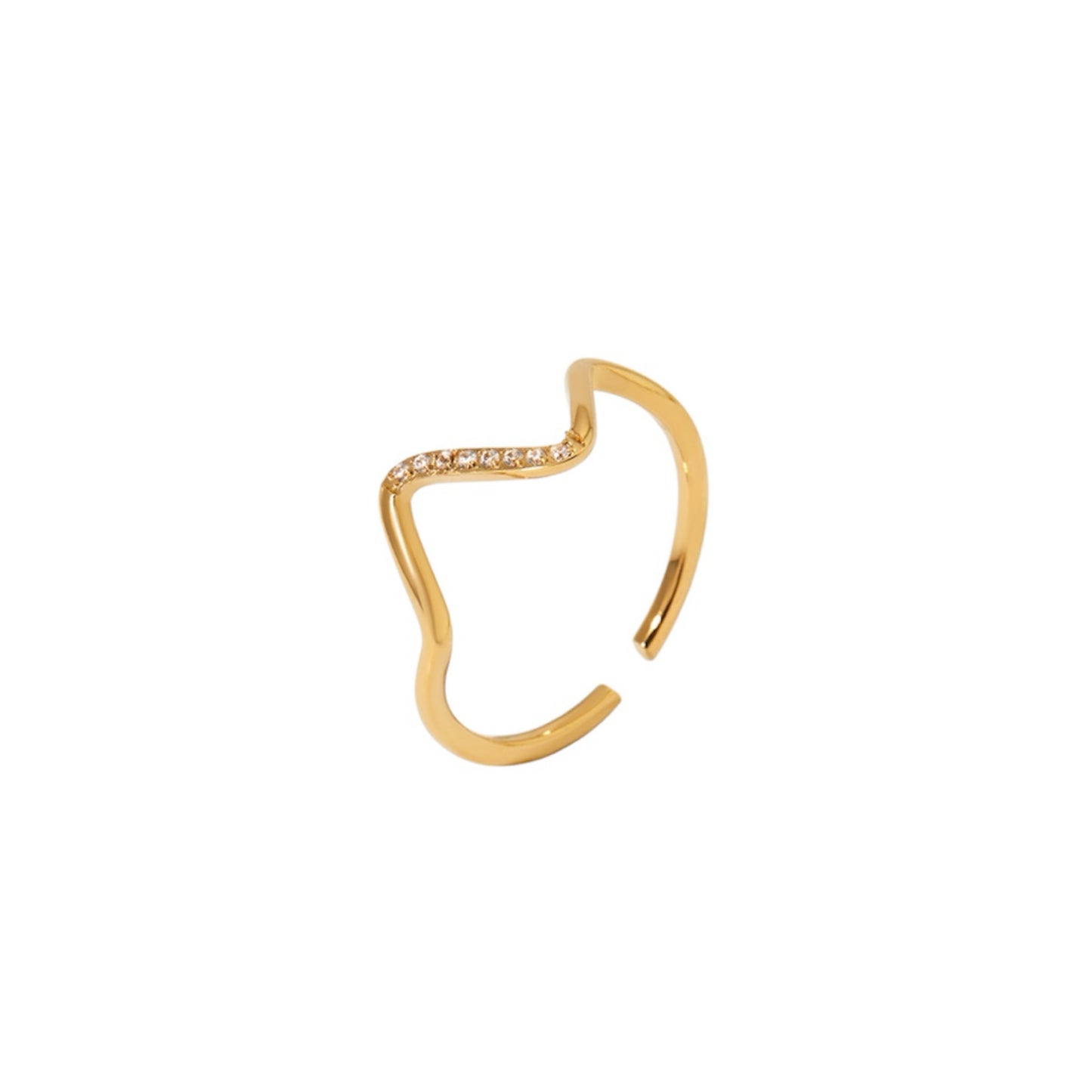 Zig zag ring gold