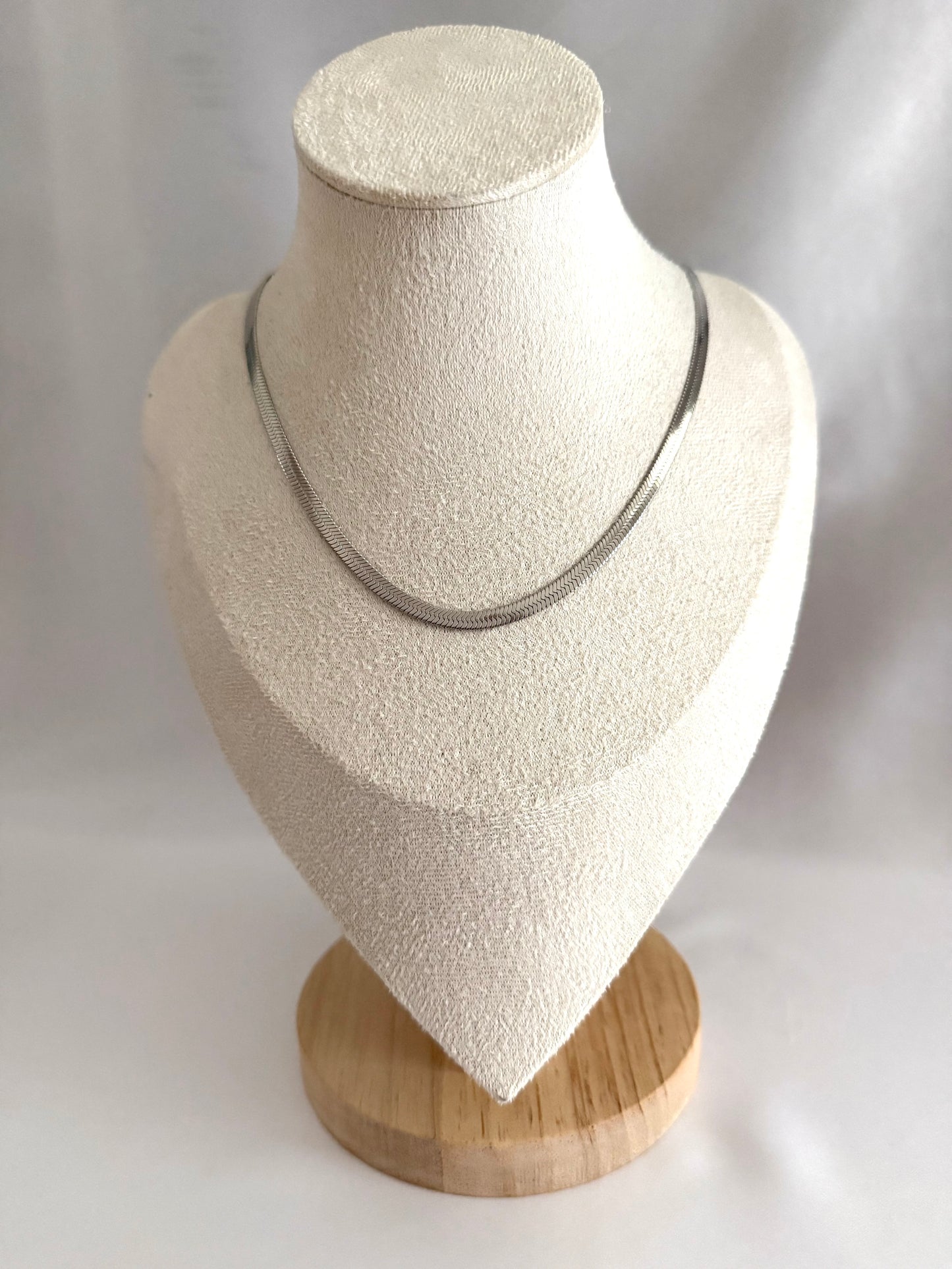 Snake 0.4cm necklace-silver