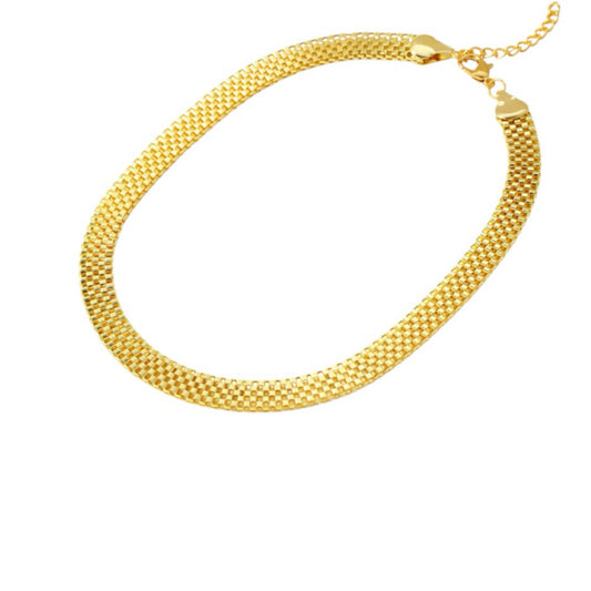 Woven flat necklace