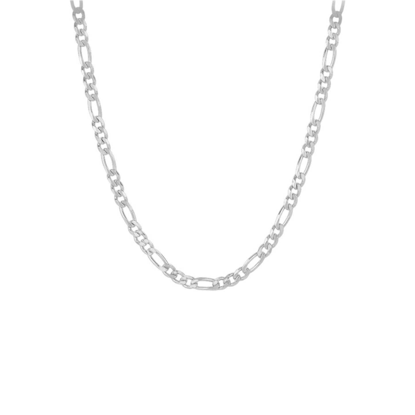 Hip hop chain necklace silver