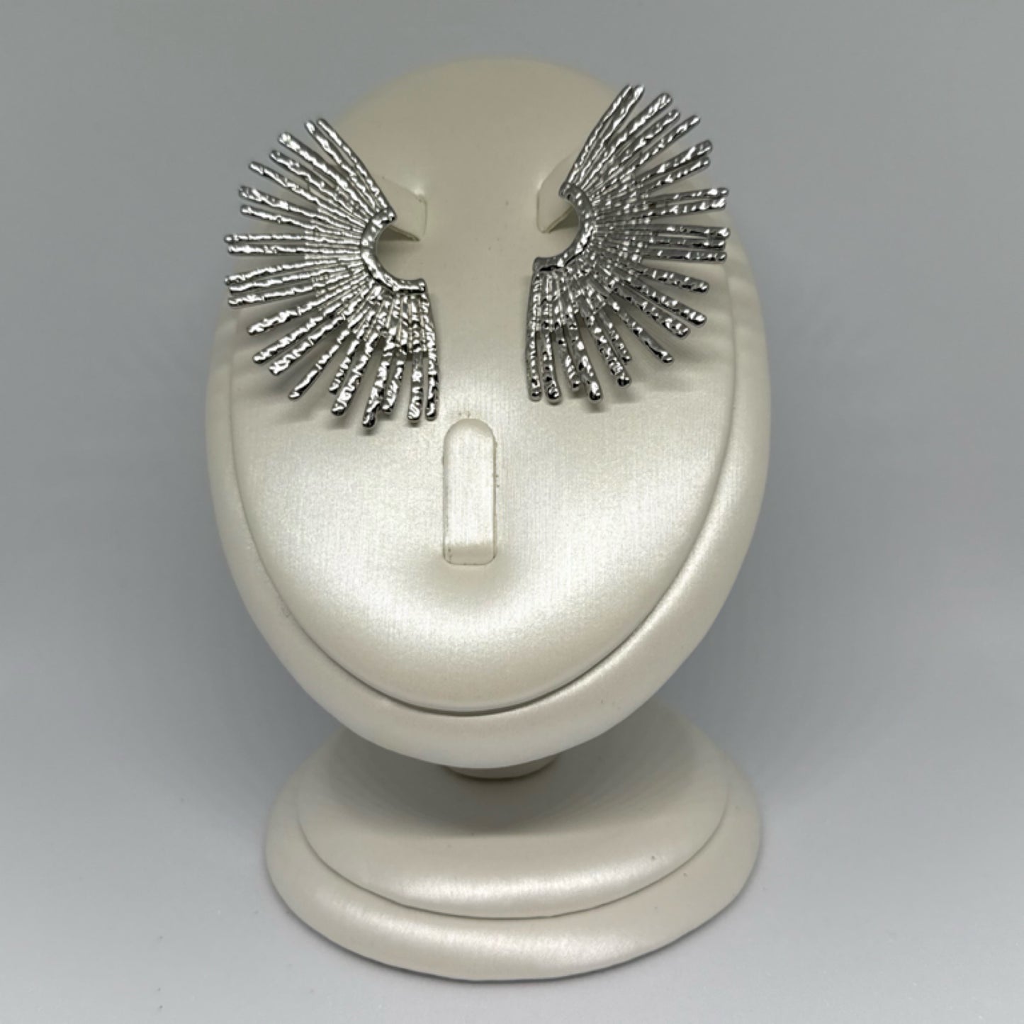 Half sun earrings silver