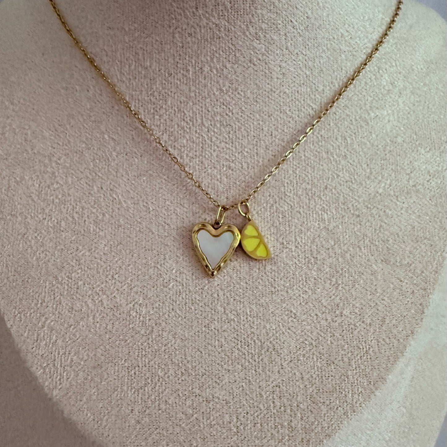 Lemon charm necklace