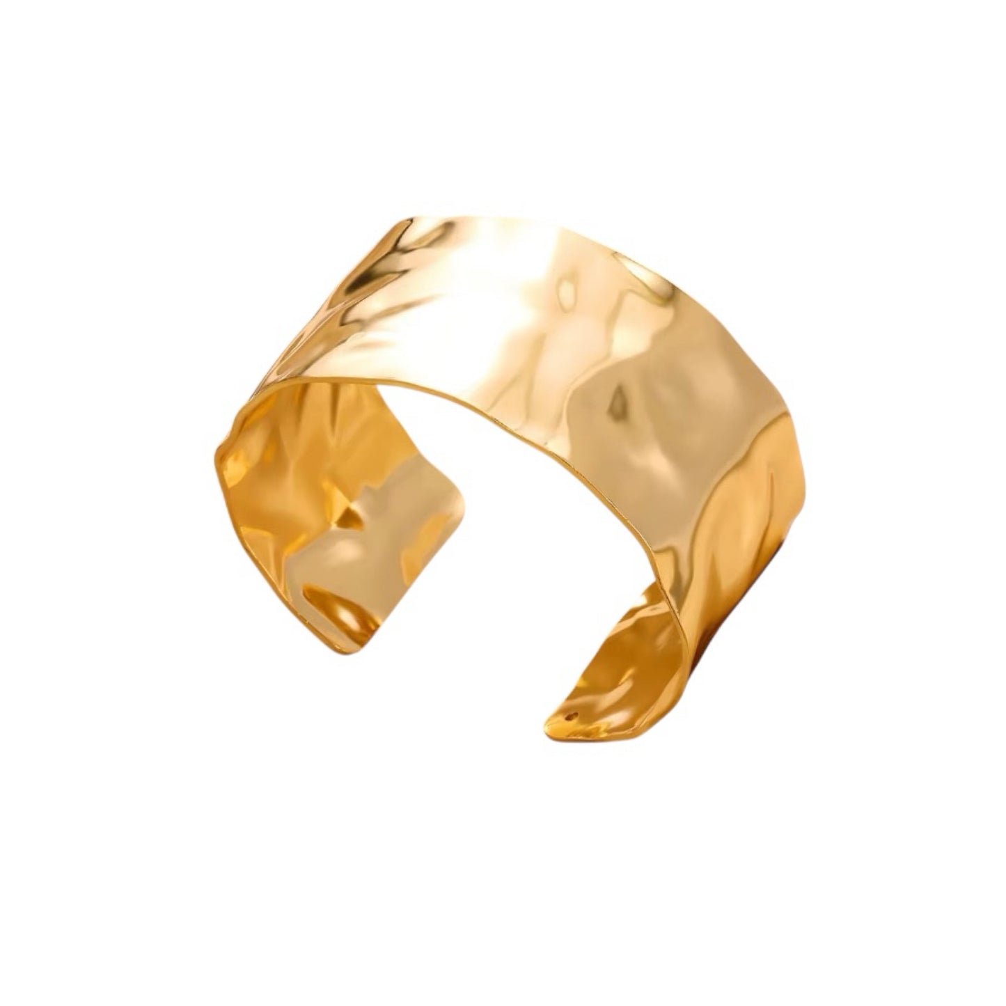 Chunky gold bangle cuff