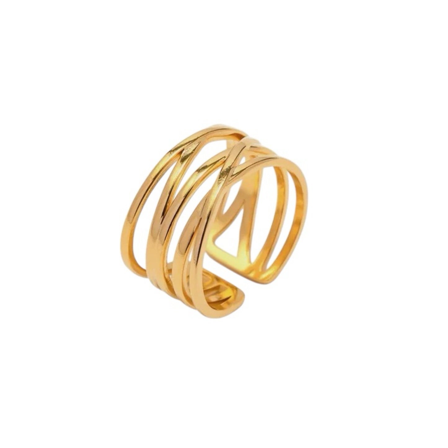 Multi wrap ring gold
