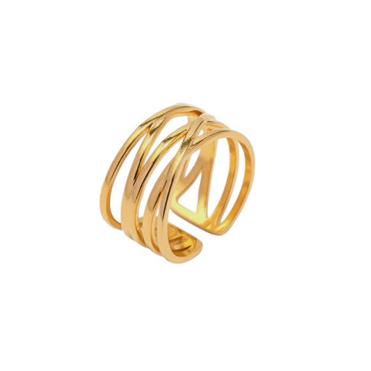Multi wrap ring gold
