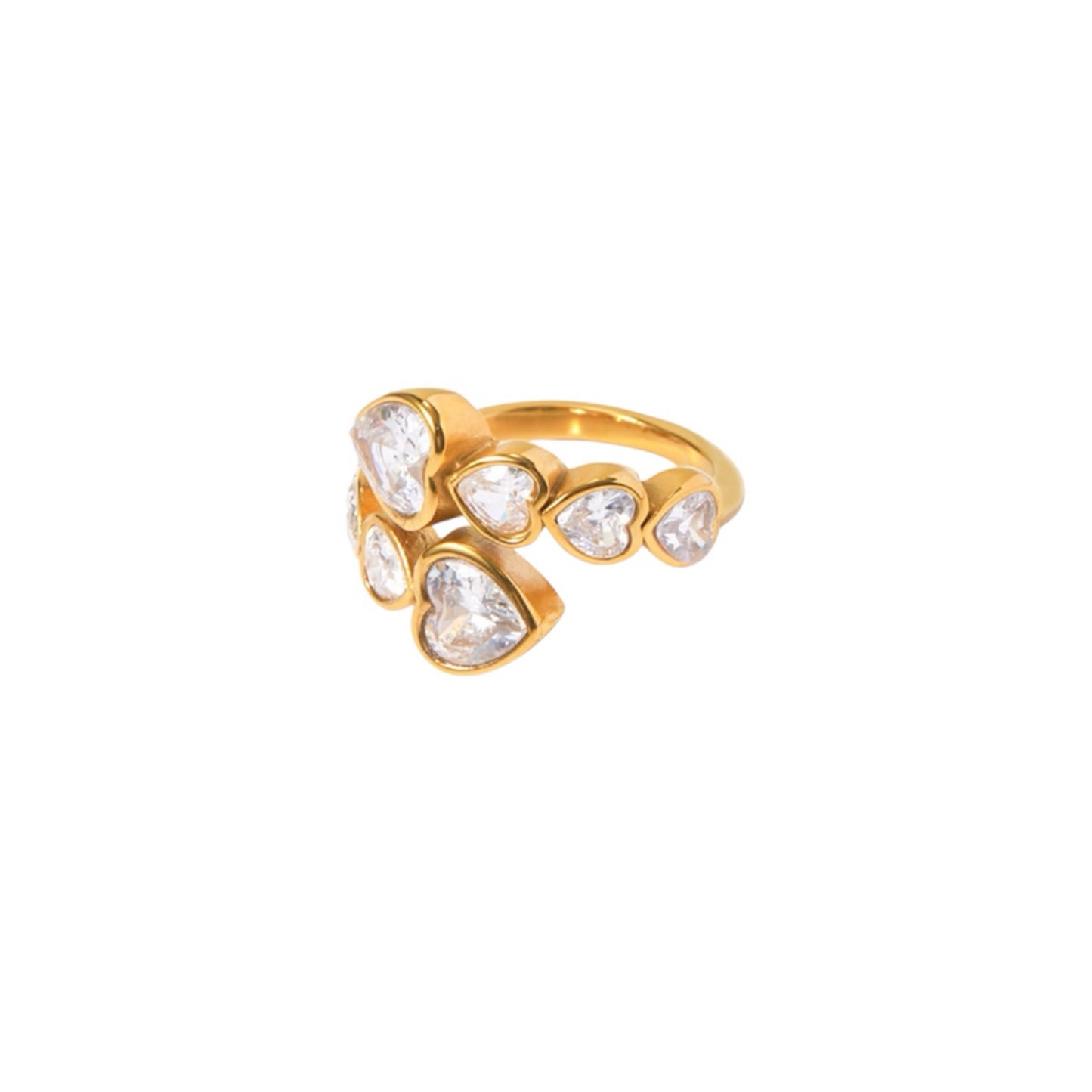 Heart wrap ring gold