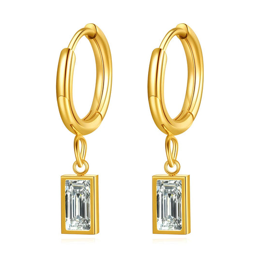 Mirror drop earrings