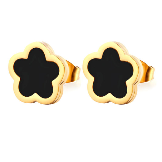 Clover earrings black