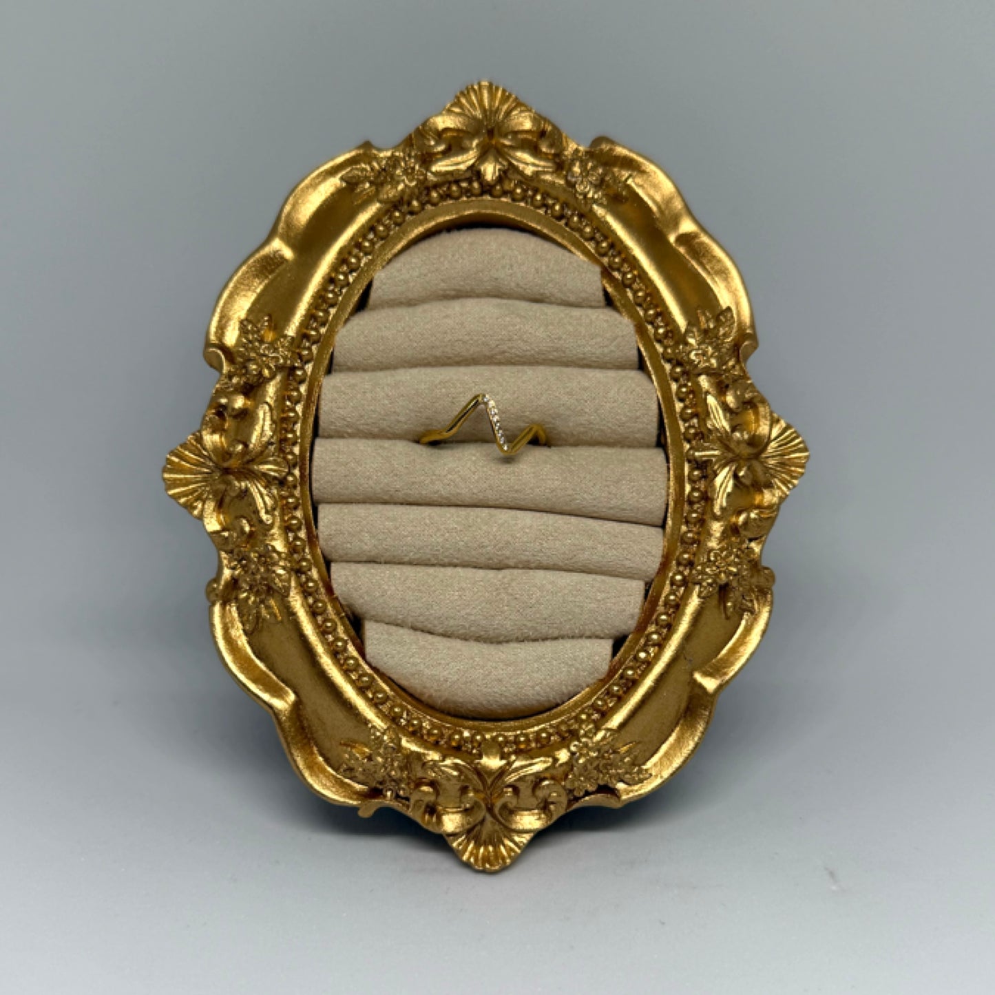 Zig zag ring gold