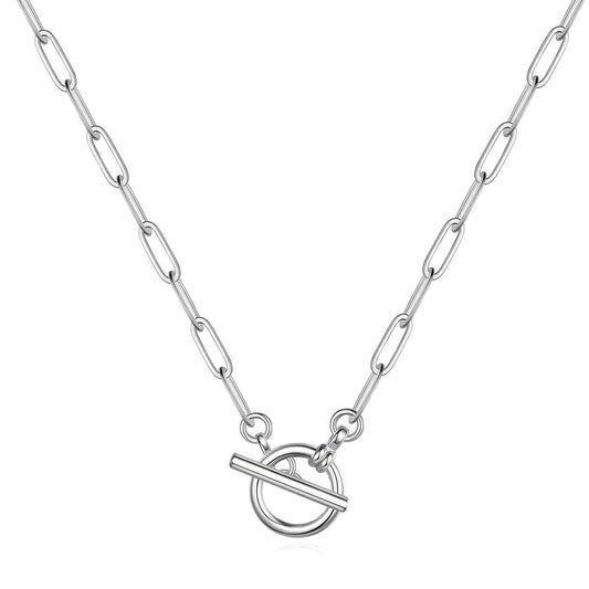 Silver fob necklace