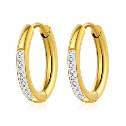 Mini Diamonte huggie earrings