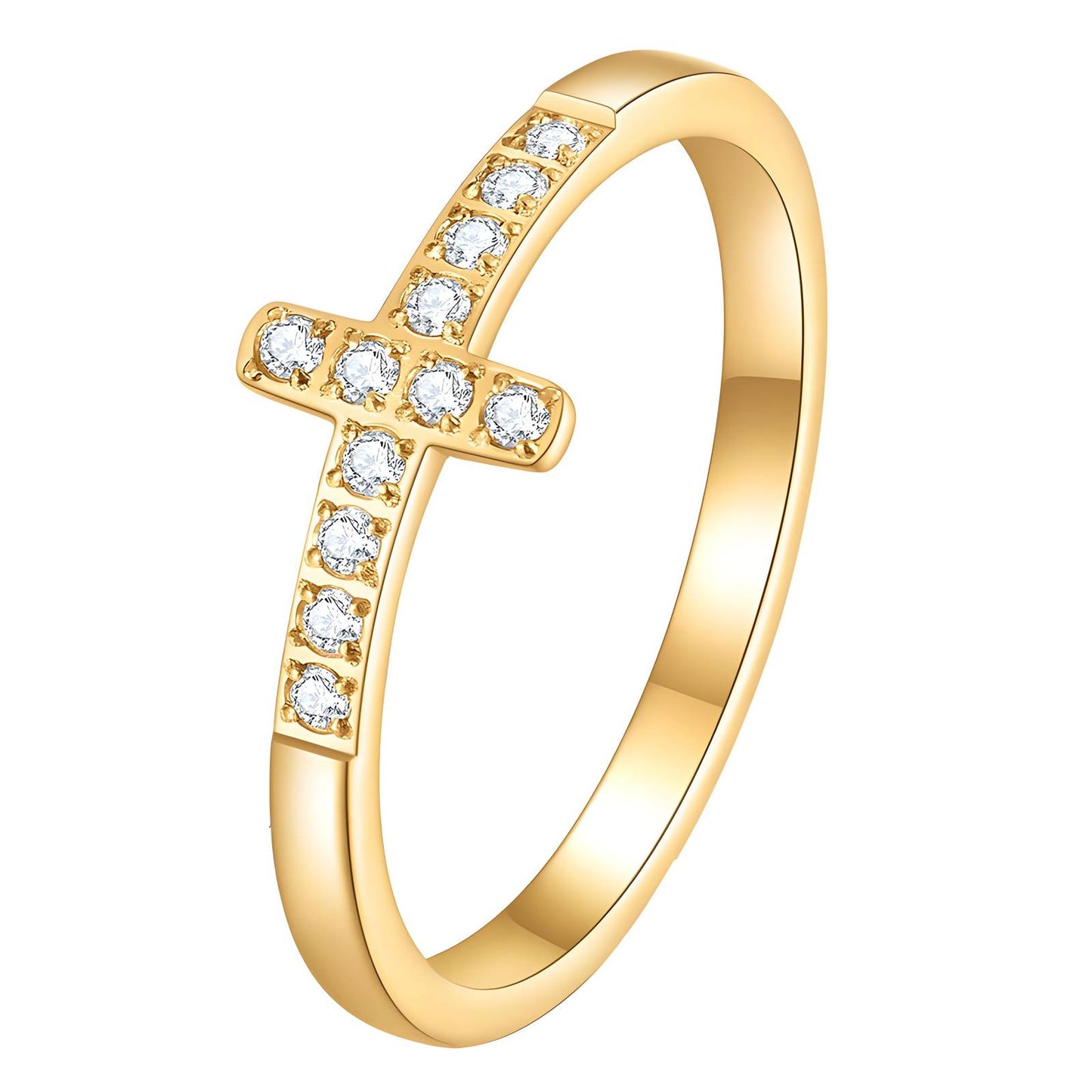 Cross Ring-gold
