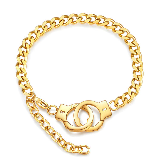 Handcuff bracelet-gold