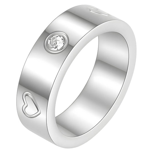 Chunky diamonte ring-silver