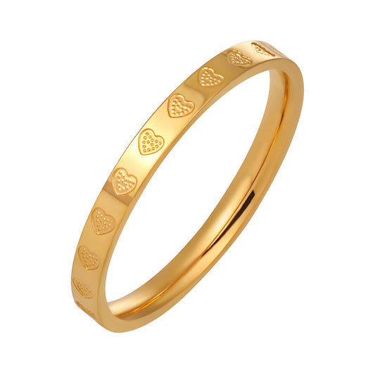 Heart printed ring