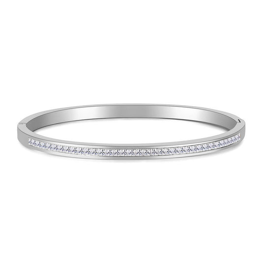 Diamonte Silver Bangle