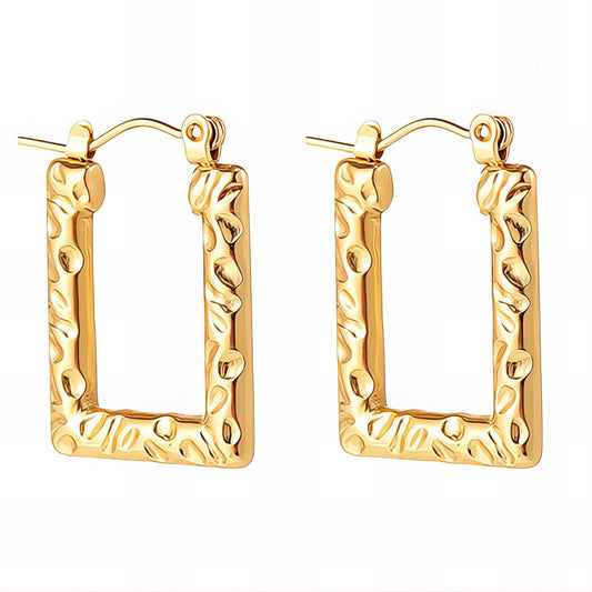 Square hoop earrings