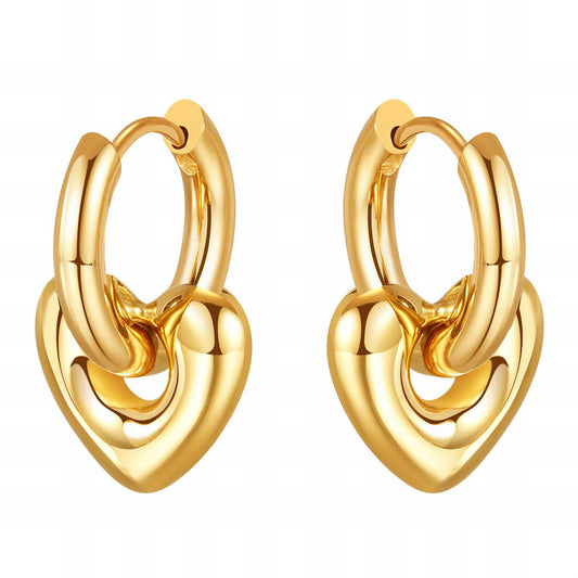 Chunky puffy heart earrings