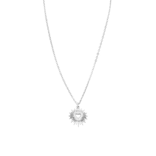 Goddess heart necklace silver