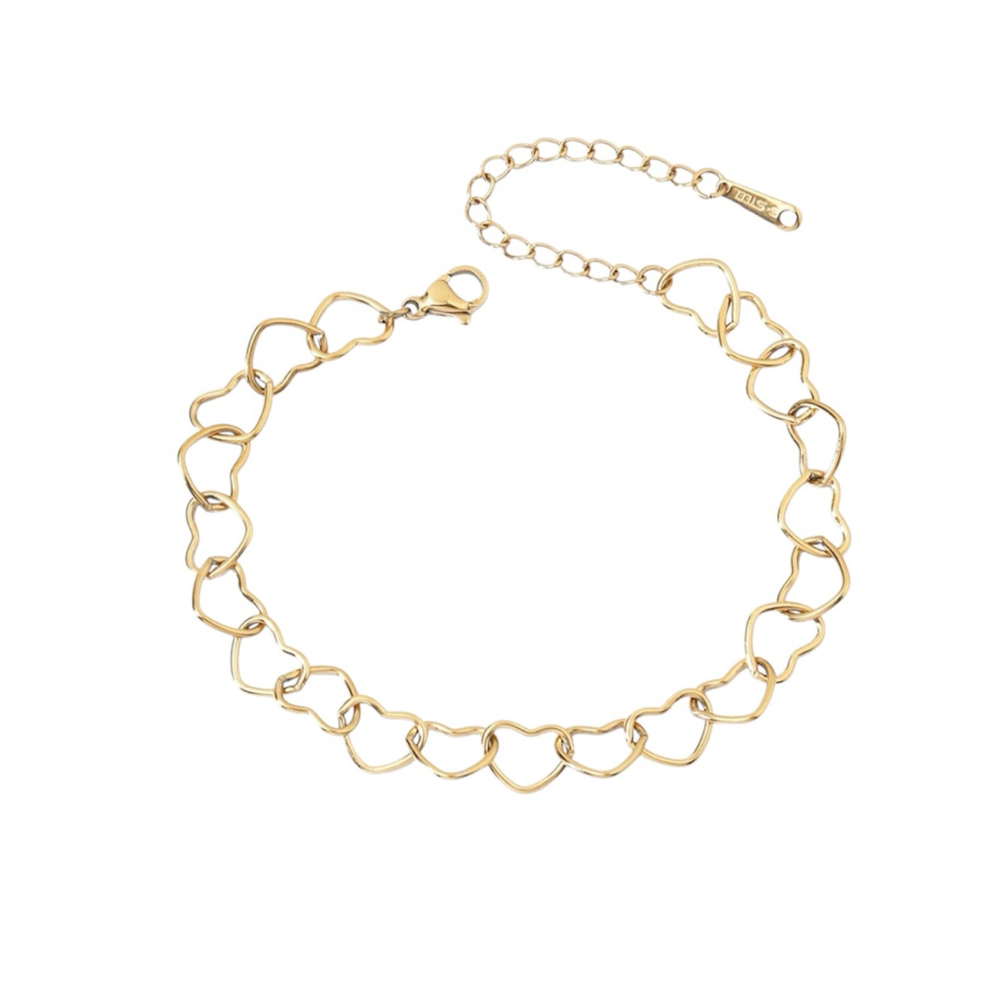 Linked hearts bracelet