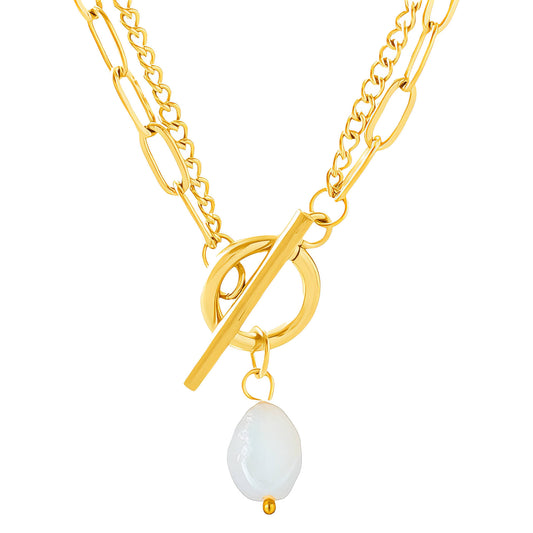 Pearl fob necklace