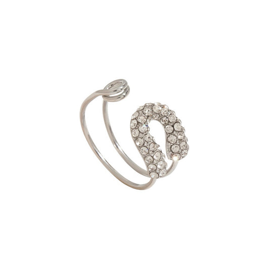 Diamond u wrap ring silver