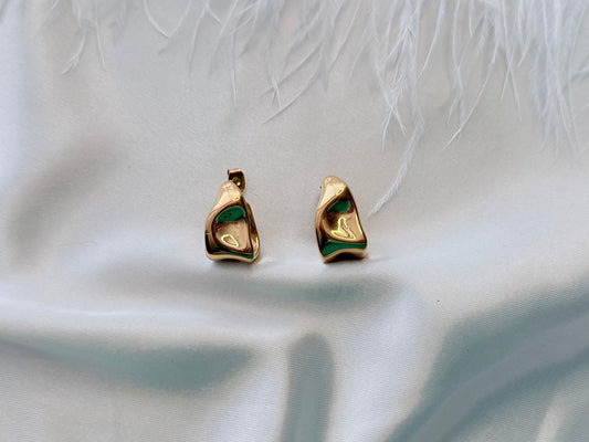 Chunky irregular stud earrings