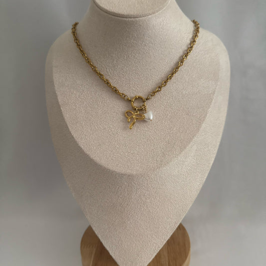 Star mix metal charm necklace