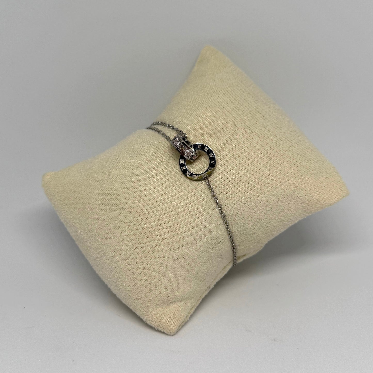 Roman numeral bracelet silver