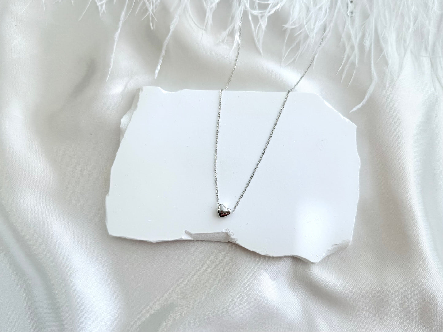 Mini heart necklace Silver