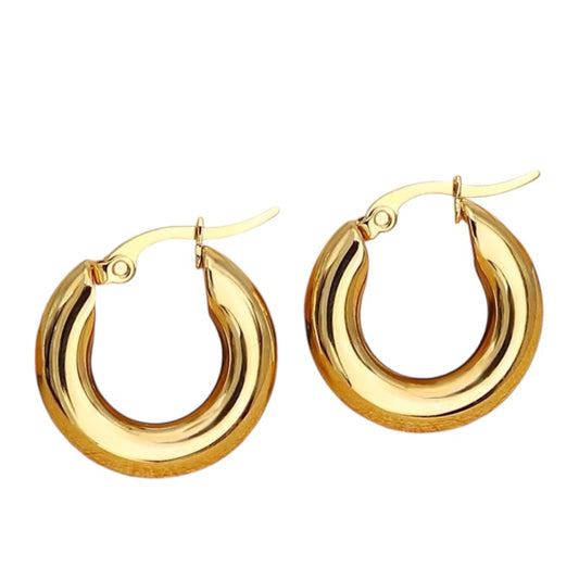 Chunky Hoop earrings gold