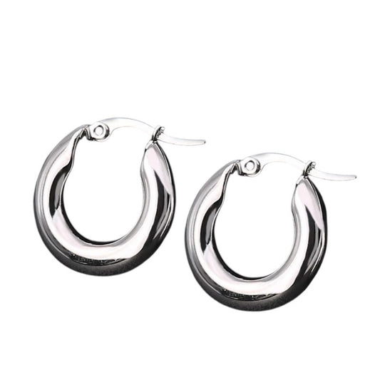 Chunky Hoop earrings silver