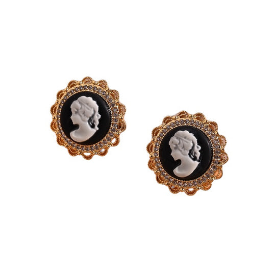 Vintage Queen stud earrings