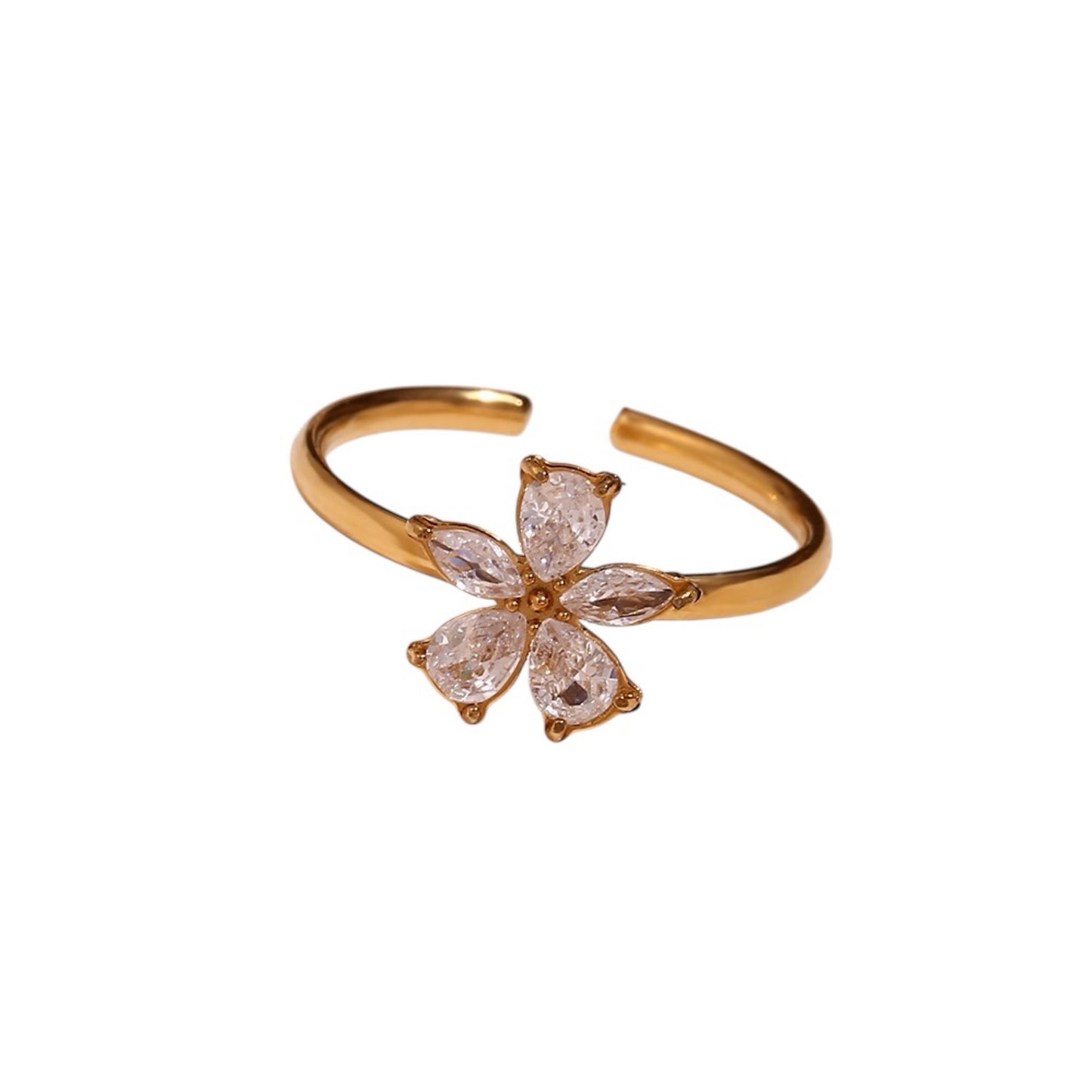 Flower diamond ring