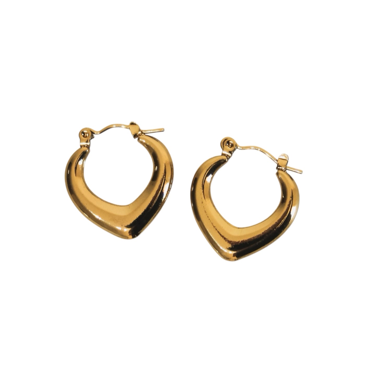 Chunky V Hoop earrings gold