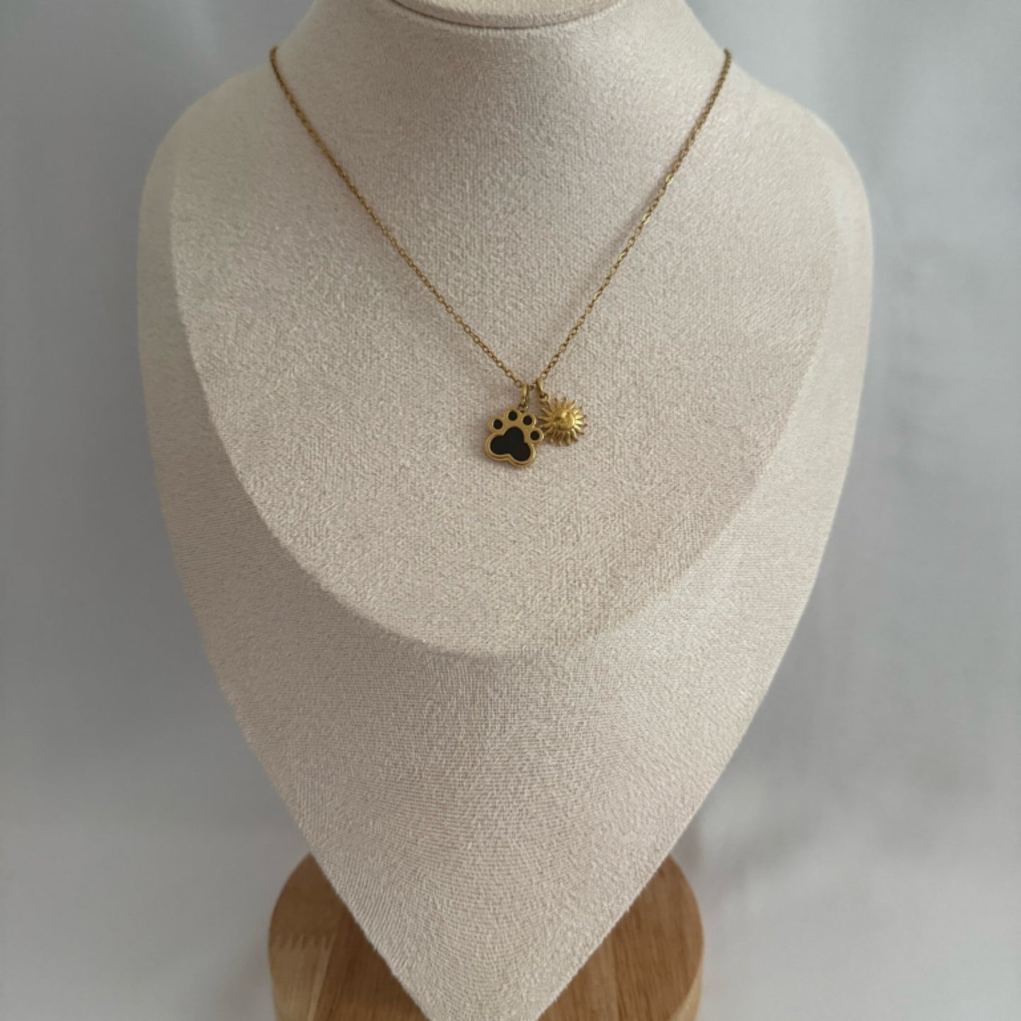 Sunshine paw charm necklace