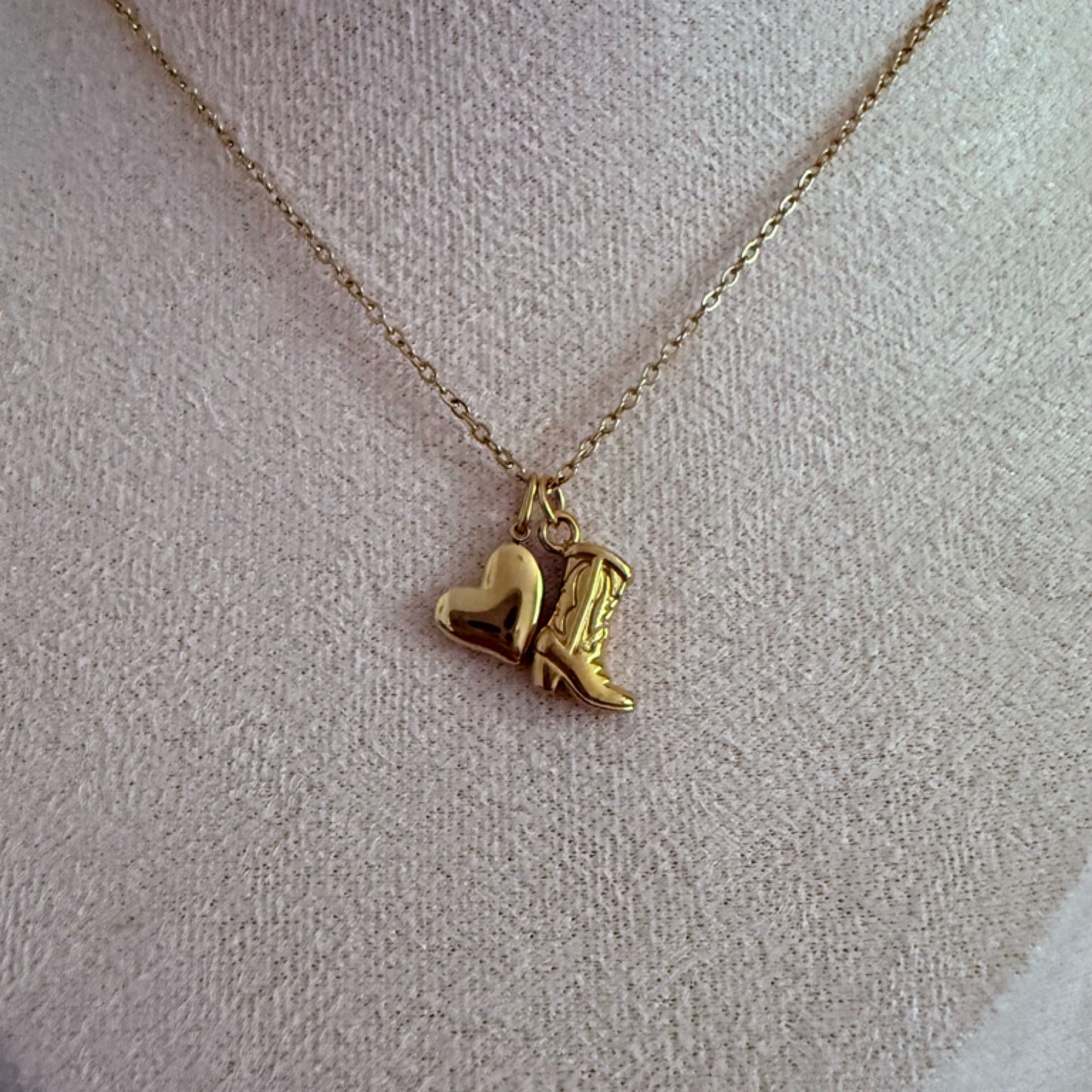 Sideways heart charm necklace