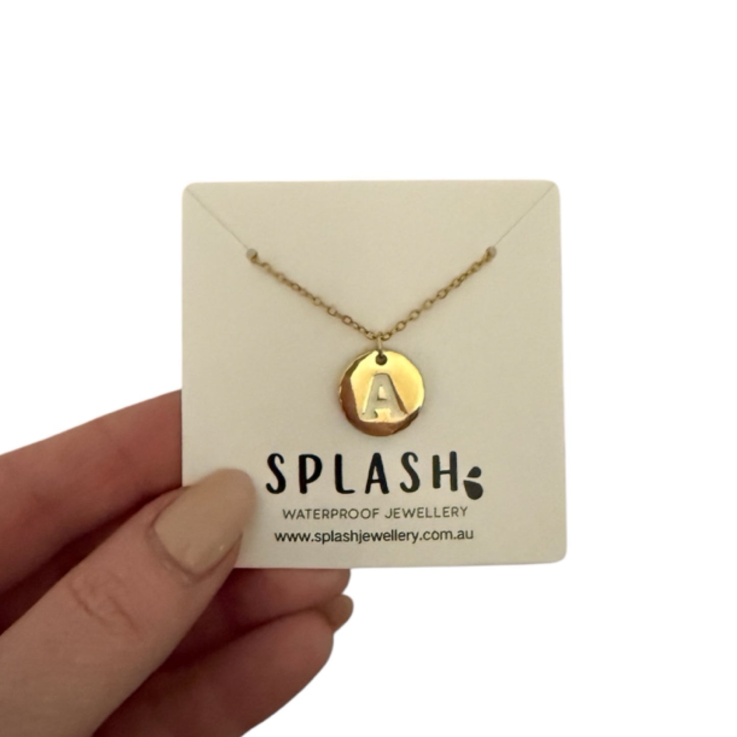 Chunky Initial necklace gold only