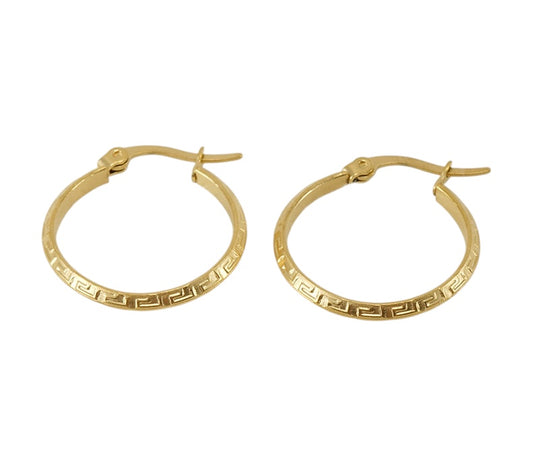 Etched hoop earrings