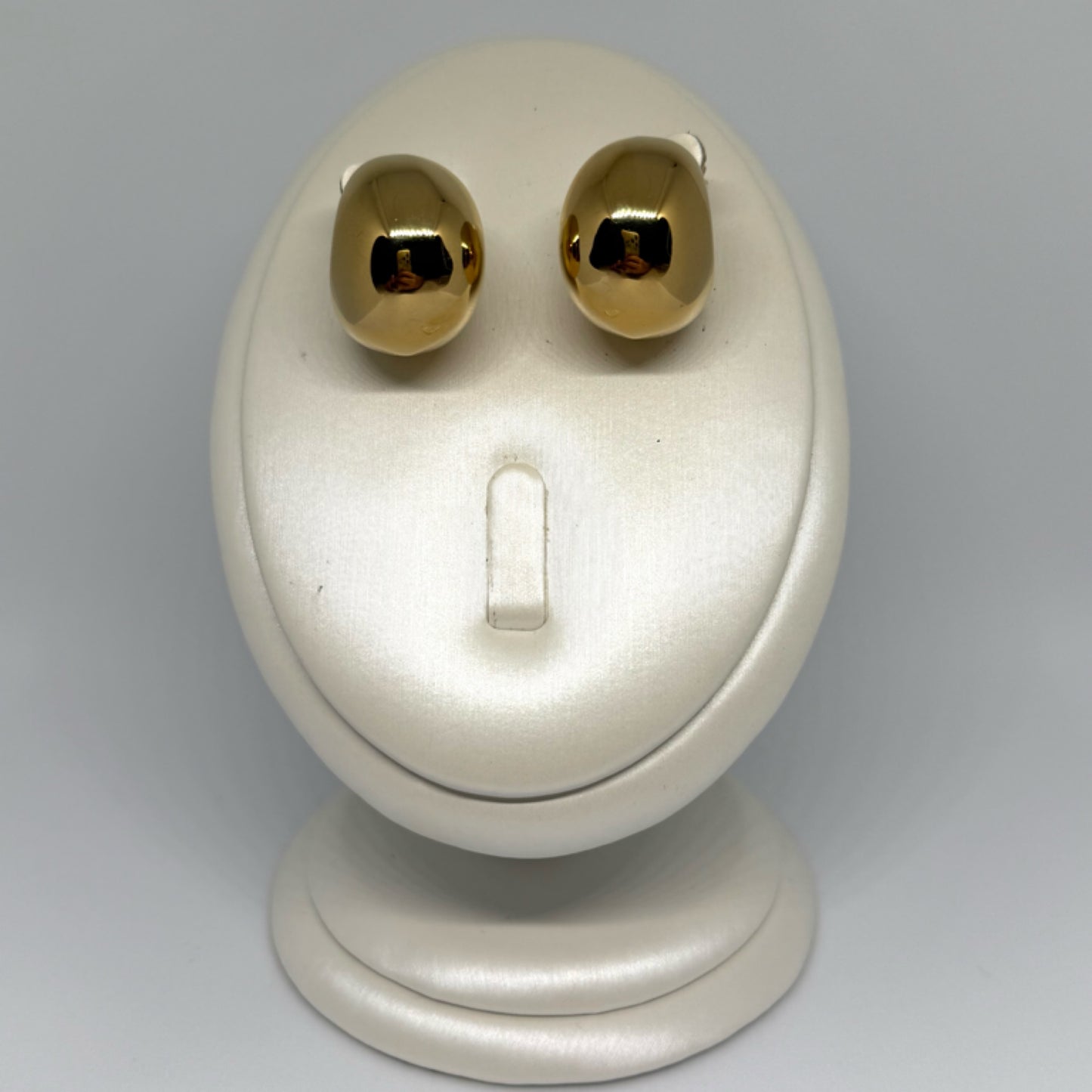 Half moon stud earrings gold