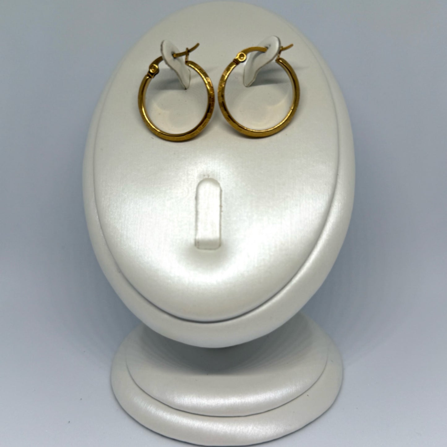 Etched hoop earrings